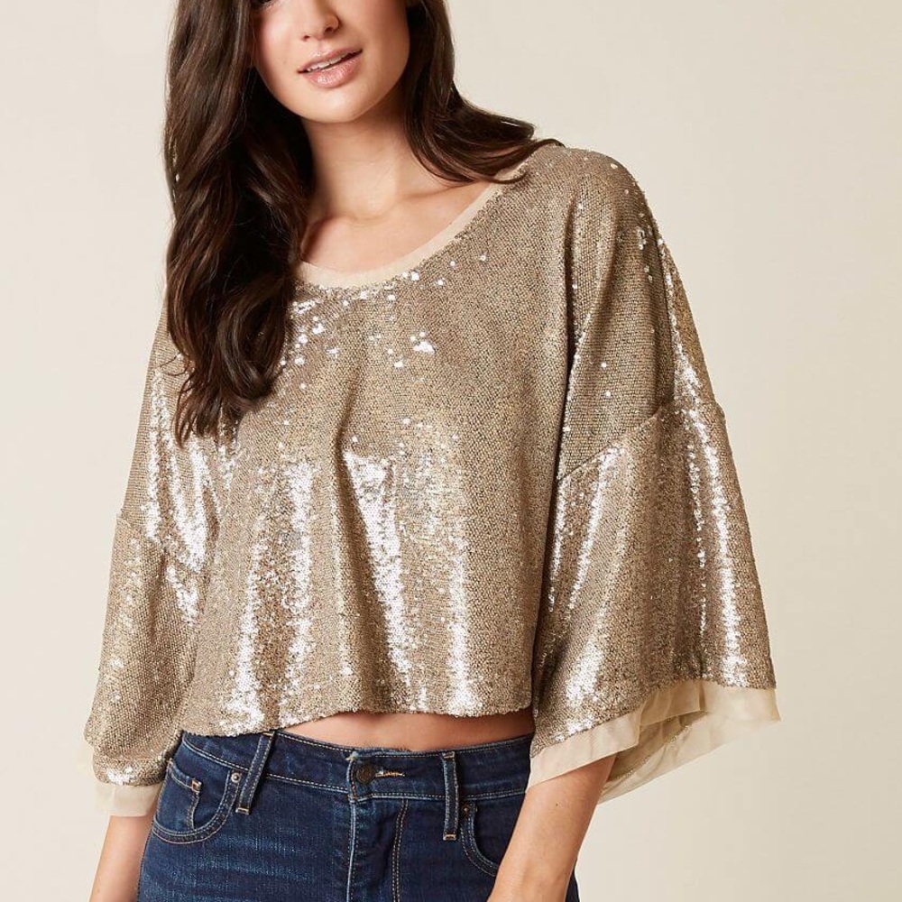 Free people champagne dreams sequin top